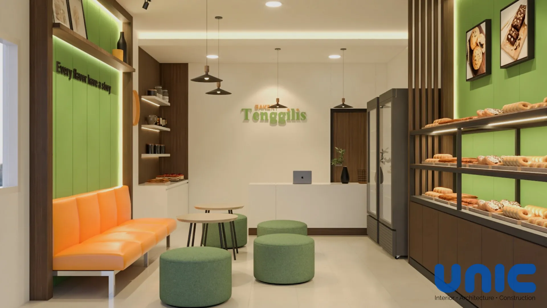 Desain Interior & Fasad Bakery Tenggilis Surabaya: Maksimalkan Toko Roti di Lahan 4x5