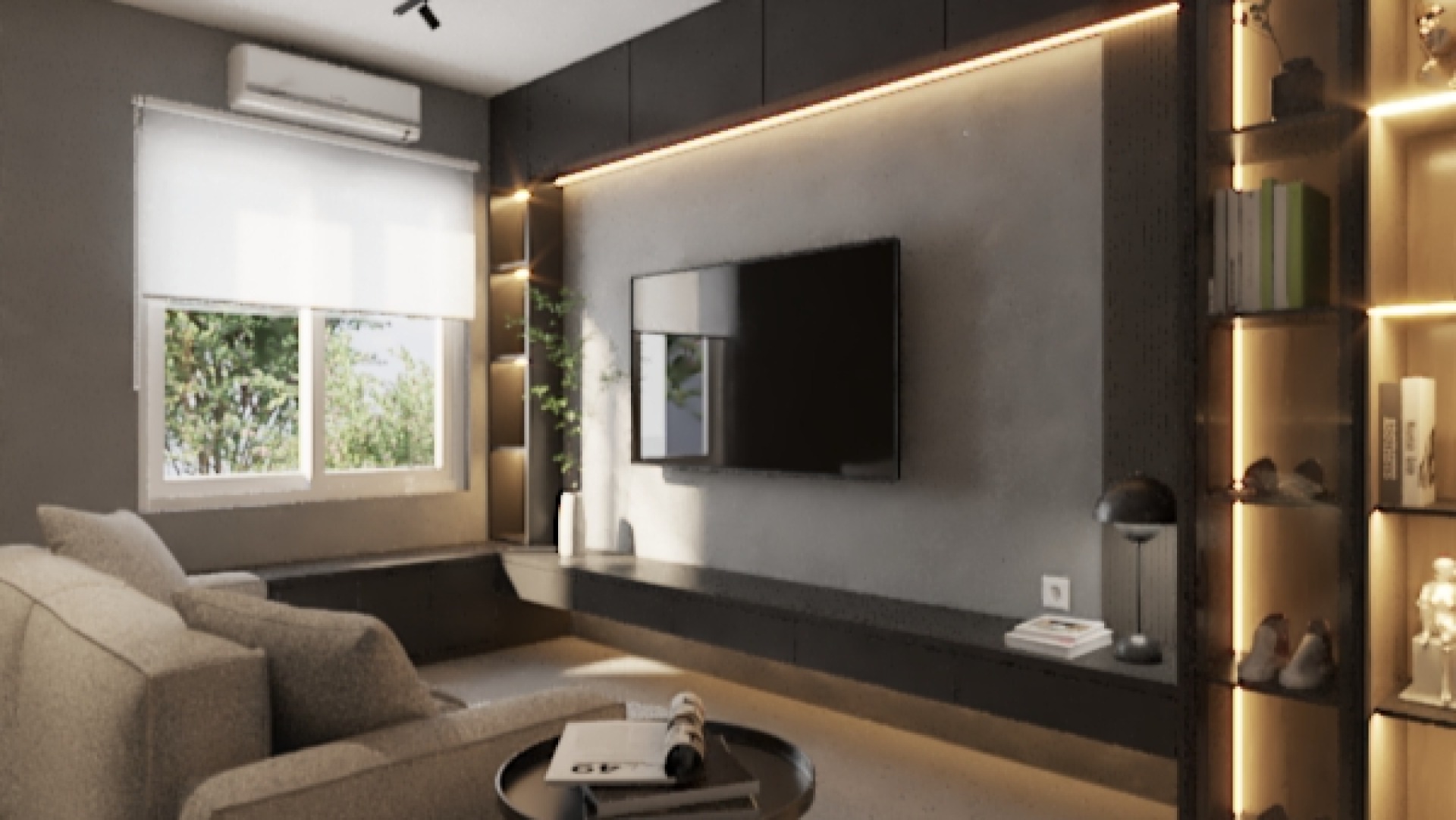 Interior Modern Industrial Grand Harvest Surabaya: Kamar Utama & WIC Cluster Arcadia